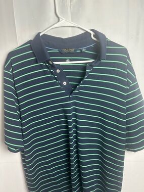 Ralph Lauren Navy Polo with Mint Green Stripes
